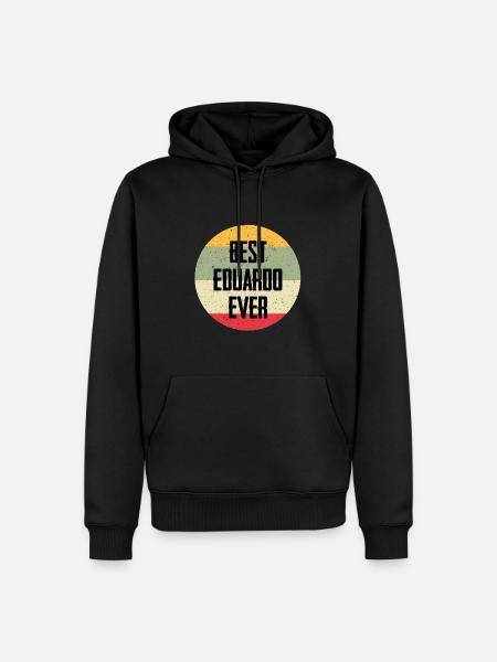 Best Eduardo Ever - Männer Premium Bio Hoodie - Schwarz