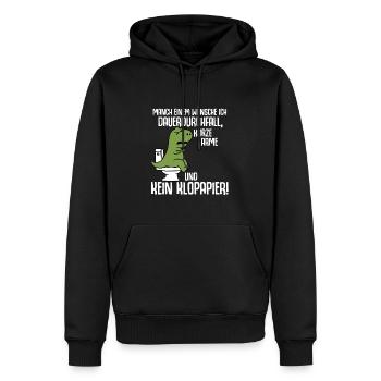 À certains, je souhaite une diarrhée permanente - Sweat à capuche Premium bio Homme - noir - Devant - Nico (187cm)