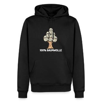 100% Baumwolle - Männer Premium Bio Hoodie - Schwarz - Vorne - Nico (187cm)