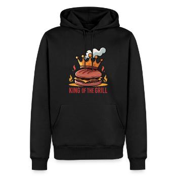 King of the Grill - BBQ Design - Men’s Premium Organic Hoodie - black - Front - Nico (187cm)