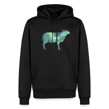 Moutons d’Islande Moutons islandais IslandeÉglises - Sweat à capuche Premium bio Homme - noir - Devant - Nico (187cm)