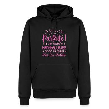 Ein mehr als perfekter Handballer, ein Traumberuf - Männer Premium Bio Hoodie - Schwarz - Vorne - Nico (187cm)