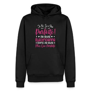 Ein mehr als perfekter Elektriker, ein Traumberuf - Männer Premium Bio Hoodie - Schwarz - Vorne - Nico (187cm)