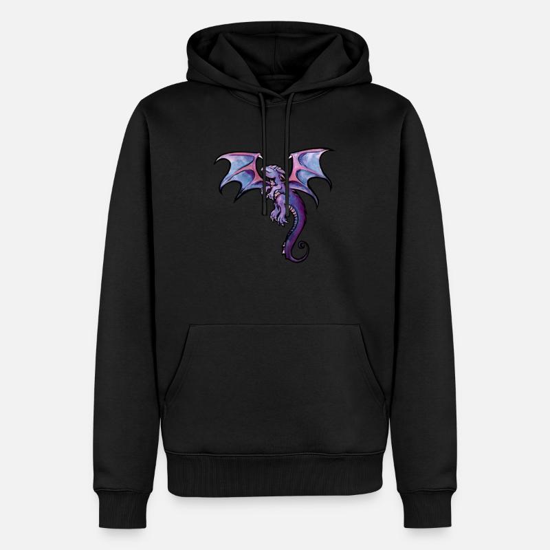 Drache - Männer Premium Bio Hoodie - Schwarz