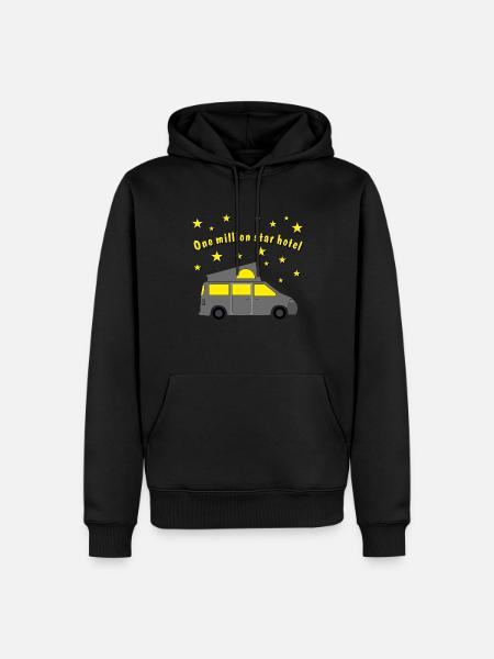 one million star hotel - Men’s Premium Organic Hoodie - black