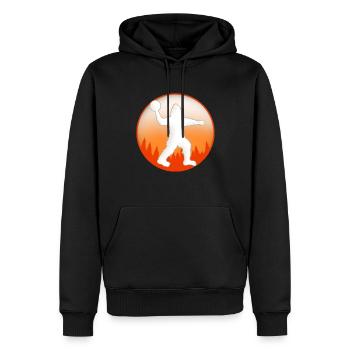Bigfoot Dodgeball - Men’s Premium Organic Hoodie - black - Front - Nico (187cm)
