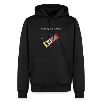 Anatomy of a cartridge - Sweat à capuche Premium bio Homme - noir - Devant - Nico (187cm)