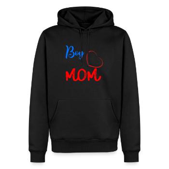 Mama eines wirklich tollen Sohnes - Männer Premium Bio Hoodie - Schwarz - Vorne - Nico (187cm)