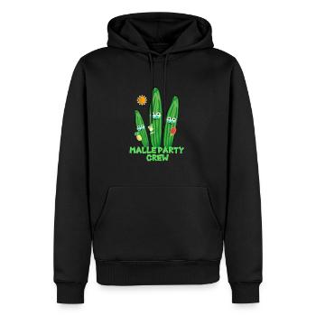 famille du concombre,concombre,concombre,centre commercial, Majorque - Sweat à capuche Premium bio Homme - noir - Devant - Nico (187cm)