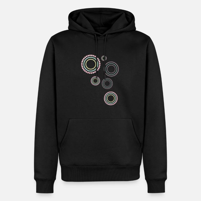 Circles, graphic patterns, patterns - Men’s Premium Organic Hoodie - black