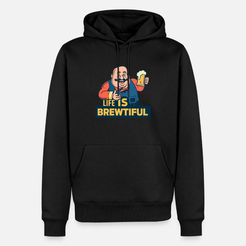 Braubar - Männer Premium Bio Hoodie - Schwarz