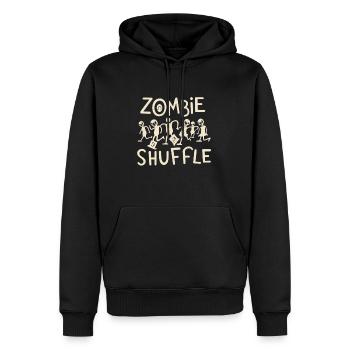 Zombie Shuffle T-Shirt - Für Gruselfans Halloween - Männer Premium Bio Hoodie - Schwarz - Vorne - Nico (187cm)