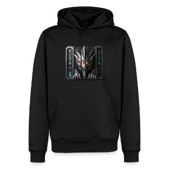 Design sans titre 9 - Sweat à capuche Premium bio Homme - noir - Devant - Nico (187cm)