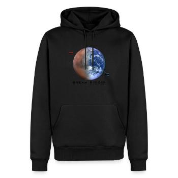 Mars - Träumen Sie größer und besetzen Sie den Mars - Männer Premium Bio Hoodie - Schwarz - Vorne - Nico (187cm)