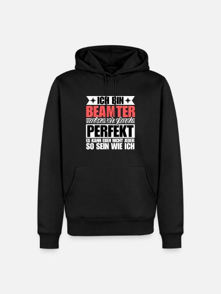 Perfekter Beamter - Männer Premium Bio Hoodie - Schwarz