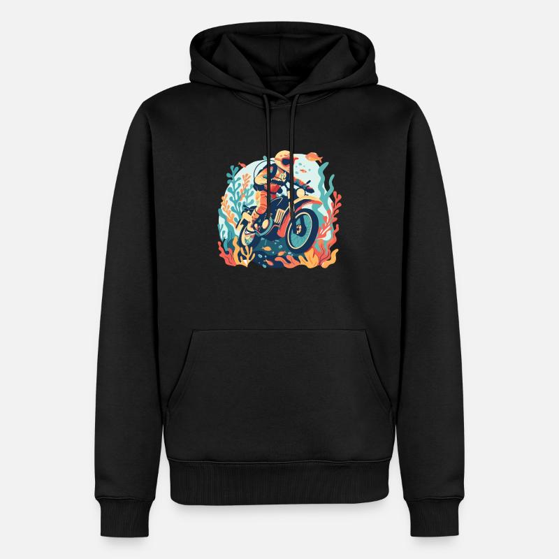 Plongeur à moto 2 - Sweat à capuche Premium bio Homme - noir