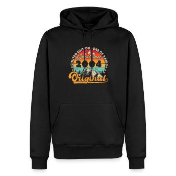 Vintage Born 2004 Geburtstagsgeschenk. - Männer Premium Bio Hoodie - Schwarz - Vorne - Nico (187cm)