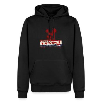 Kroatien Hrvatska Kroatien HRV HR Rovinj Split Flag - Männer Premium Bio Hoodie - Schwarz - Vorne - Nico (187cm)