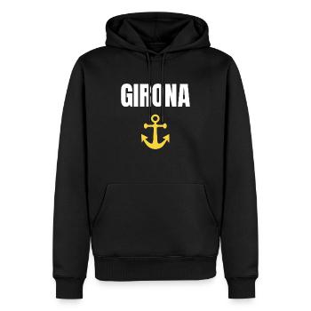 Idée cadeau pour les citoyens de Gérone - Sweat à capuche Premium bio Homme - noir - Devant - Nico (187cm)