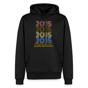 Old School 2015 - Sweat à capuche Premium bio Homme - noir - Devant - Nico (187cm)