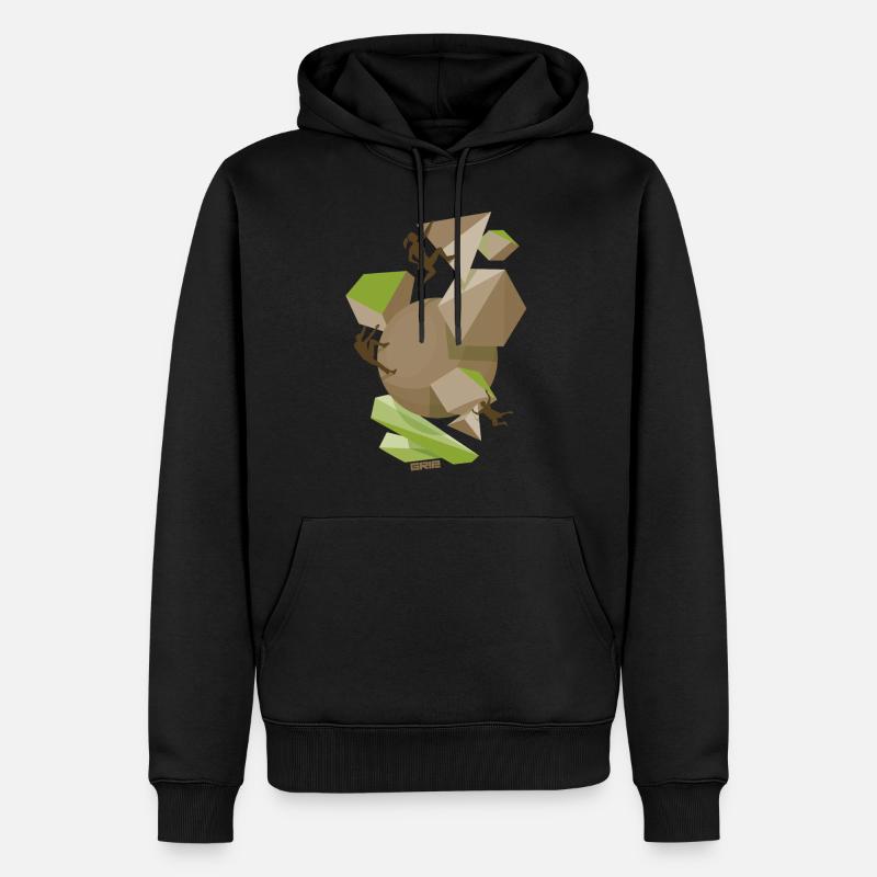 Spaß-Team - Männer Premium Bio Hoodie - Schwarz