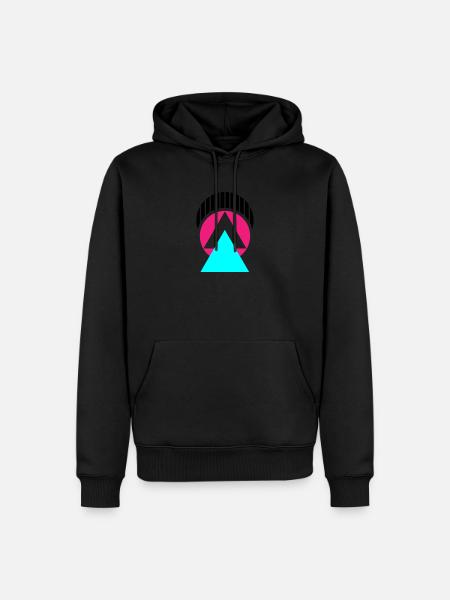 Retro - Men’s Premium Organic Hoodie - black