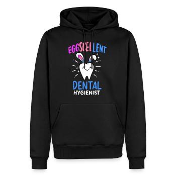 Eggscellent Hygiéniste dentaire Du dimanche de Pâques Dentiste - Sweat à capuche Premium bio Homme - noir - Devant - Nico (187cm)