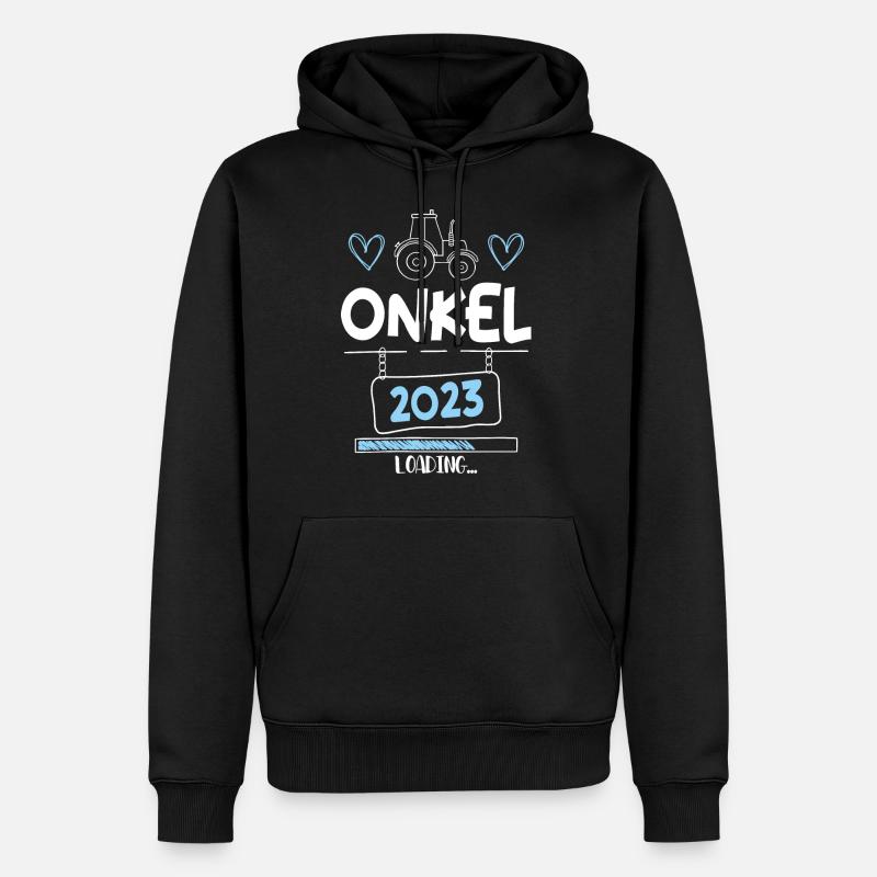 Onkel 2023 Loading - Männer Premium Bio Hoodie - Schwarz