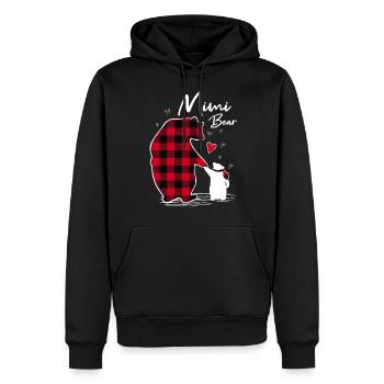 Mimi Bear - Männer Premium Bio Hoodie - Schwarz - Vorne - Nico (187cm)