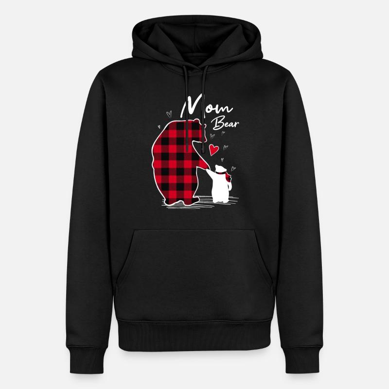 Maman Ours - Sweat à capuche Premium bio Homme - noir