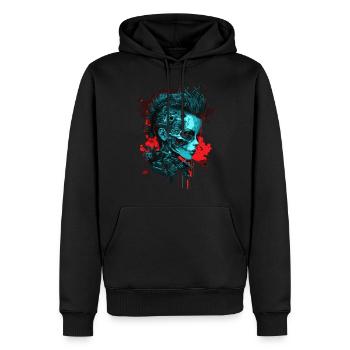 Zombie Punk Girl - Männer Premium Bio Hoodie - Schwarz - Vorne - Nico (187cm)