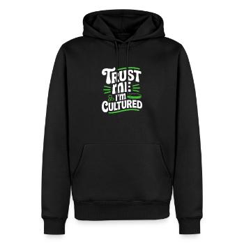 Trust Me I'm Cultured Microbiologist - Men’s Premium Organic Hoodie - black - Front - Nico (187cm)
