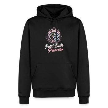 Boîte de Pétri Princesse Microbiologiste - Sweat à capuche Premium bio Homme - noir - Devant - Nico (187cm)