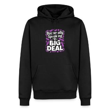 D’un point de vue bactérien, je suis un gros microbiologiste - Sweat à capuche Premium bio Homme - noir - Devant - Nico (187cm)
