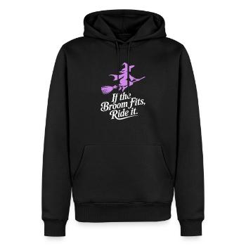 If the Broom Fits Ride It Halloween - Männer Premium Bio Hoodie - Schwarz - Vorne - Nico (187cm)