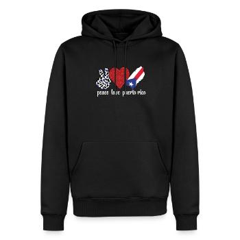 Porto Rico Portoricains Racines portoricaines - Sweat à capuche Premium bio Homme - noir - Devant - Nico (187cm)