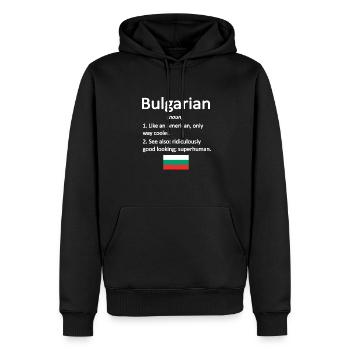 Bulgare Bulgarien Flagge Bulgarische Wurzeln - Männer Premium Bio Hoodie - Schwarz - Vorne - Nico (187cm)
