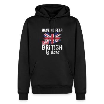 Brite Großbritannien Herkunft Britische Flagge - Männer Premium Bio Hoodie - Schwarz - Vorne - Nico (187cm)