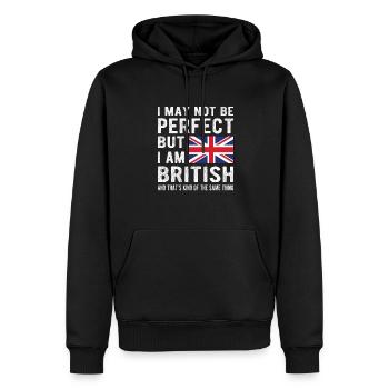 British Great Britain Flag British origin - Men’s Premium Organic Hoodie - black - Front - Nico (187cm)
