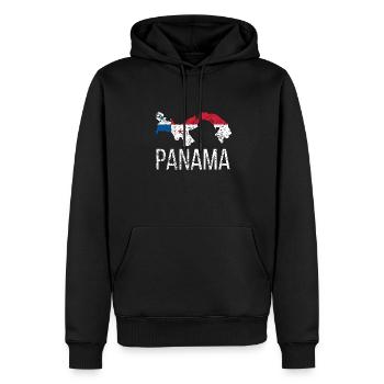 Panama Panama Origine Drapeau panaméen - Sweat à capuche Premium bio Homme - noir - Devant - Nico (187cm)