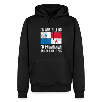 Panama Panama Origine Drapeau panaméen - Sweat à capuche Premium bio Homme - noir - Devant - Nico (187cm)