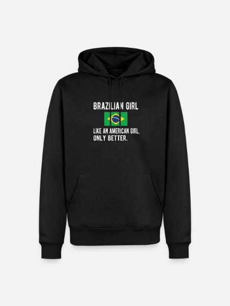 Brazilian Brazil Brazilian roots - Men’s Premium Organic Hoodie - black