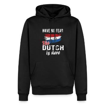 Pays-Bas néerlandais Drapeau néerlandais - Sweat à capuche Premium bio Homme - noir - Devant - Nico (187cm)