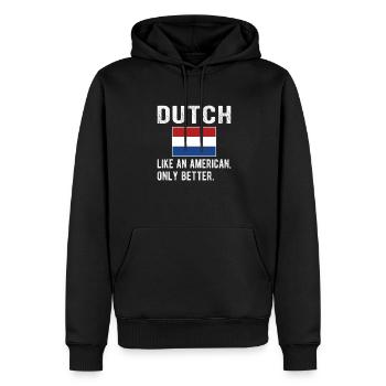 Néerlandais Pays-Bas Origine néerlandaise - Sweat à capuche Premium bio Homme - noir - Devant - Nico (187cm)
