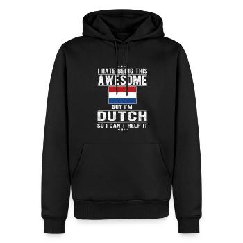 Niederländer Niederlande Niederländische Herkunft - Männer Premium Bio Hoodie - Schwarz - Vorne - Nico (187cm)