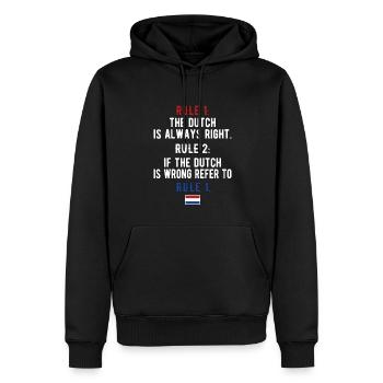 Pays-Bas néerlandais Racines néerlandaises - Sweat à capuche Premium bio Homme - noir - Devant - Nico (187cm)