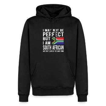 Afrique du Sud Origine Afrique du Sud Drapeau de l’Afrique du Sud - Sweat à capuche Premium bio Homme - noir - Devant - Nico (187cm)