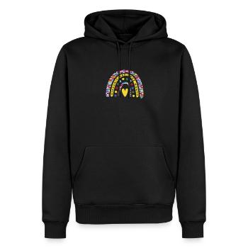 Latino Flagge Regenbogen hispanischen Kulturerbes - Männer Premium Bio Hoodie - Schwarz - Vorne - Nico (187cm)