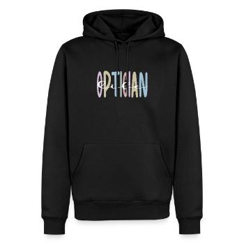 Optician Gifts Optician Optometrist - Men’s Premium Organic Hoodie - black - Front - Nico (187cm)