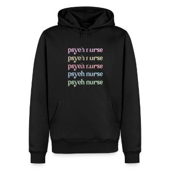 Infirmière psychiatrique Soins psychiatriques - Sweat à capuche Premium bio Homme - noir - Devant - Nico (187cm)